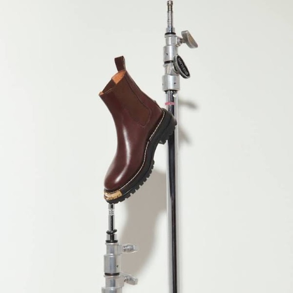 SANDRO Noha Leather Chelsea Boots Notched Gold size 38 39 7.5 - Picture 8 of 16